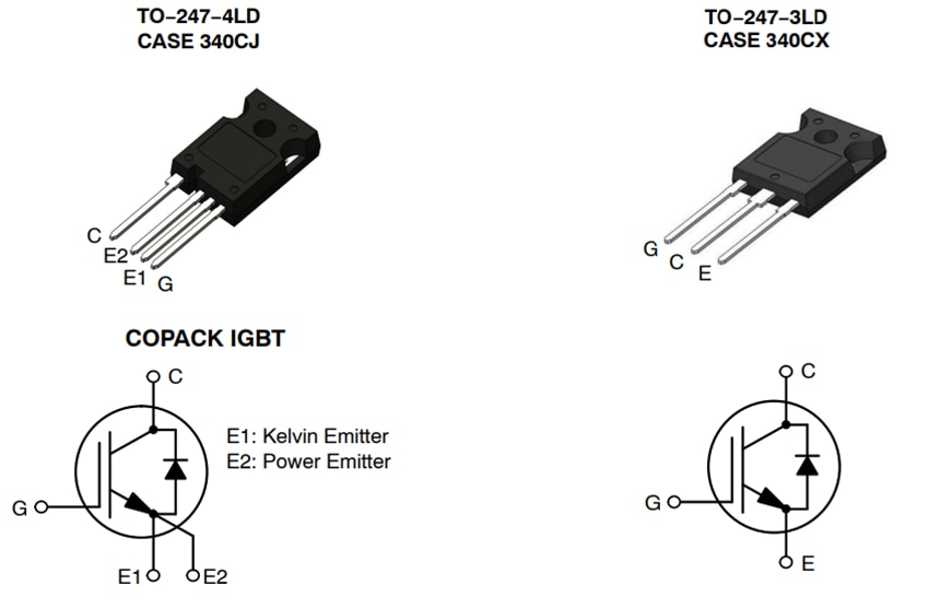 Schéma - onsemi IGBTs à arrêt de champ FGH4L40Tx 1200V/40A